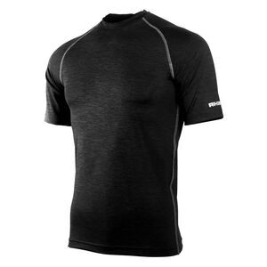 Rhino Mens Sports Base Layer Short Sleeve T-Shirt / Black Heather